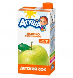 Сок Агуша яблоко осветленный без сахара 500 мл