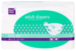 Подгузники для взрослых Medhelp экстра (впитываемость 6.5 капель) 30 шт.