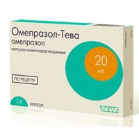Омепразол-Тева, капс. кишечнораств. 40 мг №28