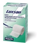 Бинт эластичный, Luxsan (Люксан) р. 8смх4м 1 шт самофиксирующийся на хлопковой основе белый