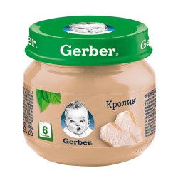 Пюре Gerber кролик с 6 мес 80 г