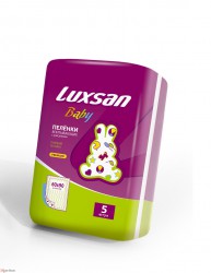 Пеленки впитывающие 5 шт. Люксан бэби с рисунком р. 60смх90см