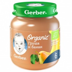 Пюре Gerber Органик груша банан 125 г