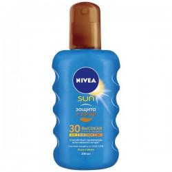 Спрей солнцезащитный Nivea сан защита и загар SPF 30 200 мл